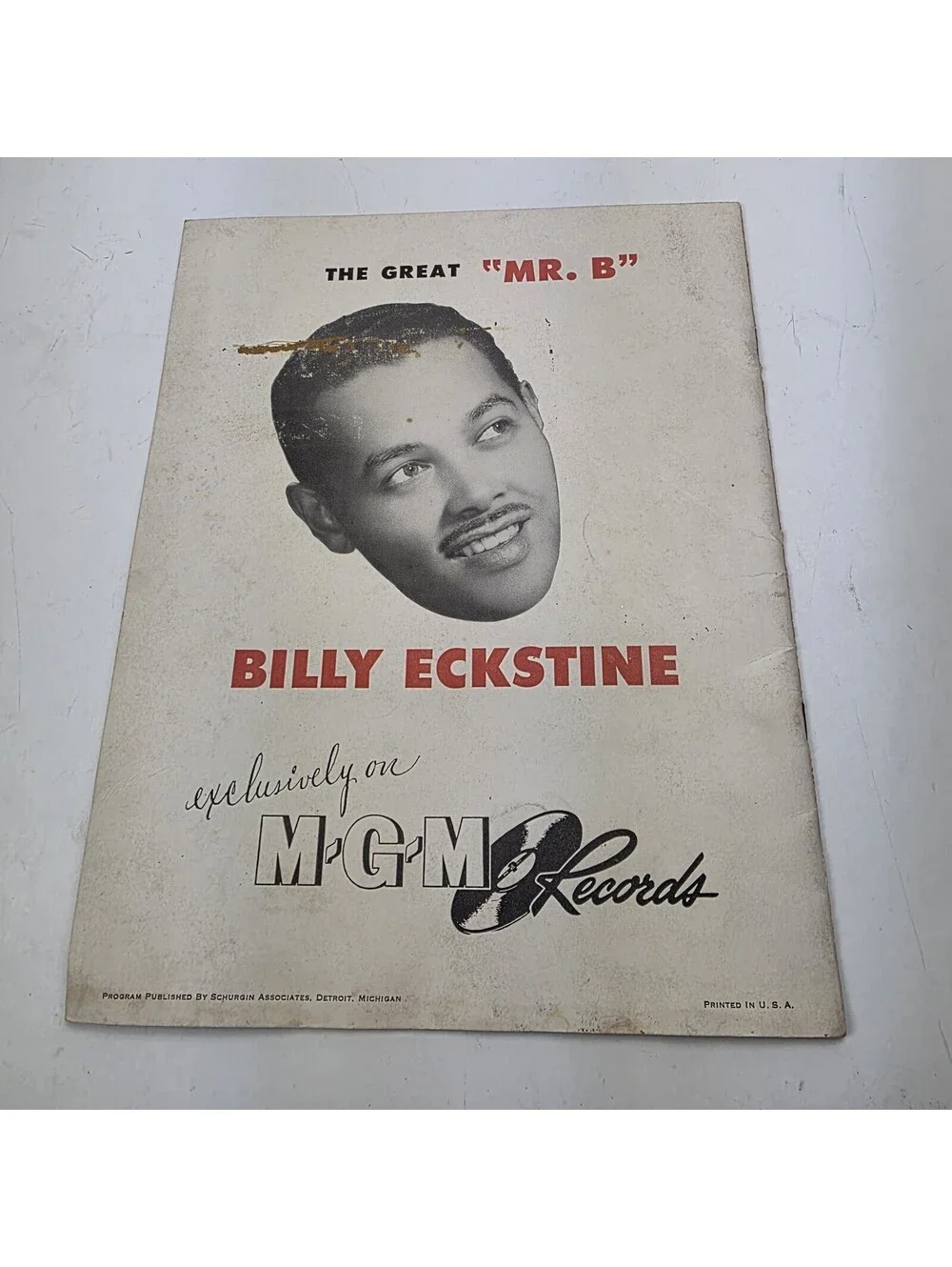 The Billy Eckstine Story Souvenir Booklet c1950
